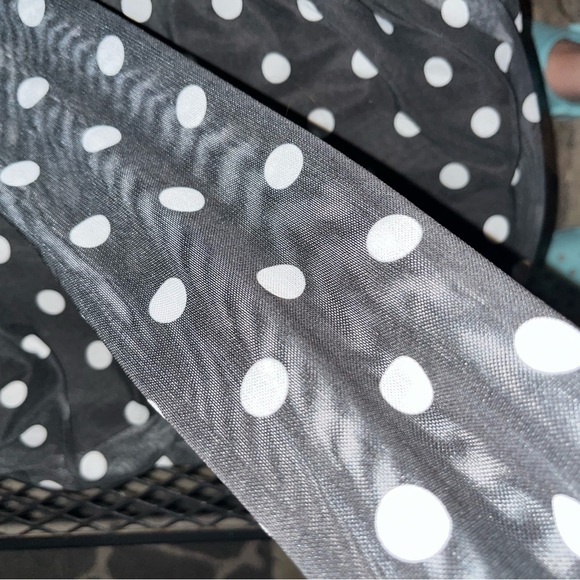 NWOT Adorable black and white polka dot dress - Picture 6 of 7